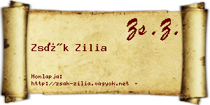 Zsák Zilia névjegykártya
